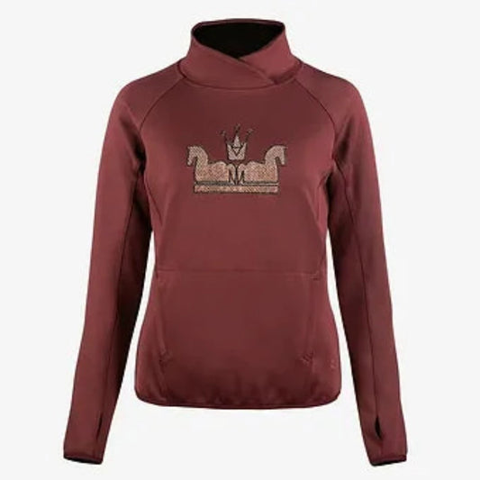 Horze Women's Burgundy Emilia Training Sweatshirt