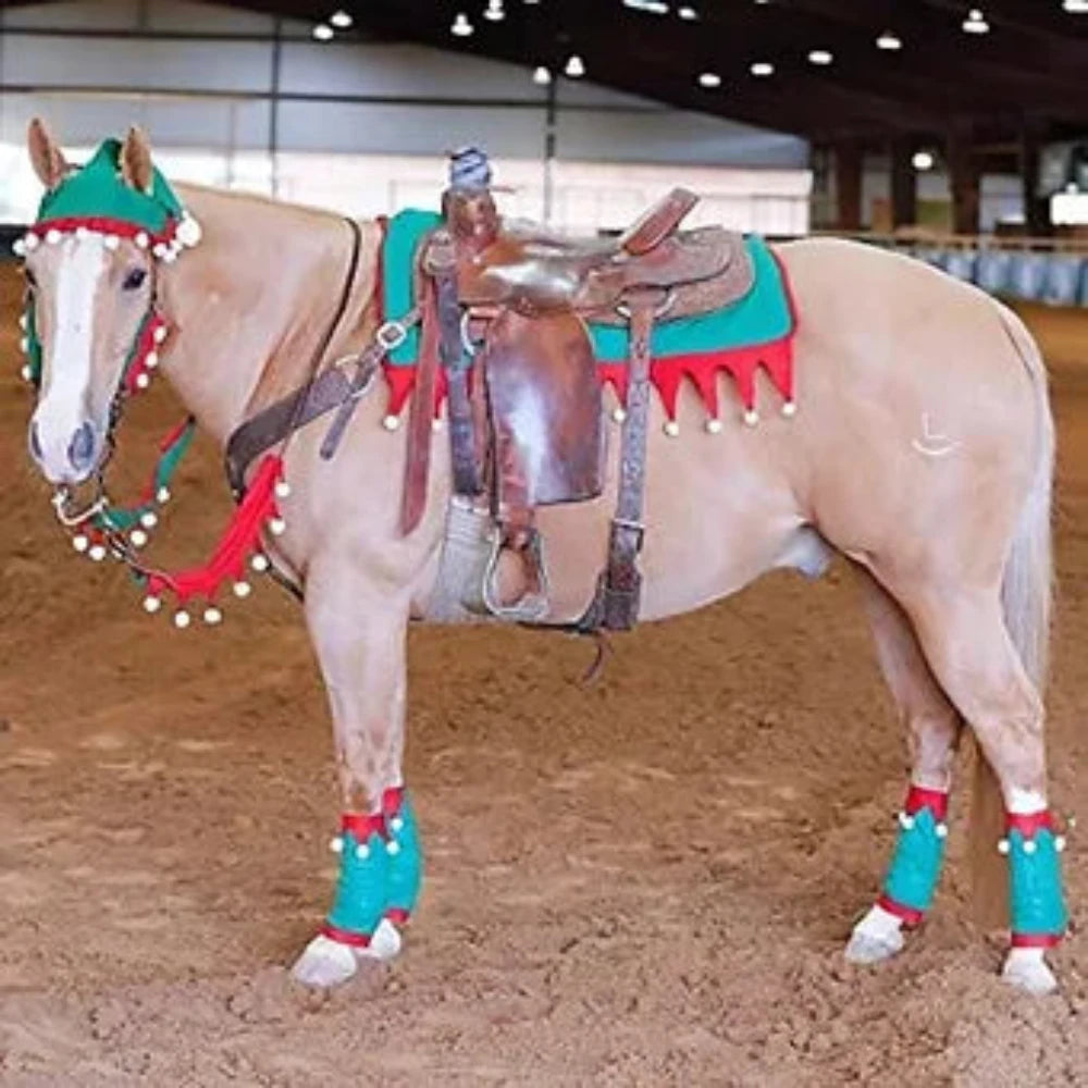 5 pc. Horse Elf Set w/ Hat Pad Leg wraps Halter +