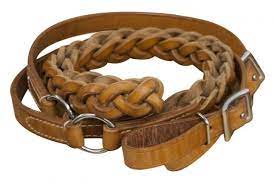 7' Argentina Cow Braided Leather Reins