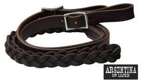7' Argentina Cow Leather Braided Reins
