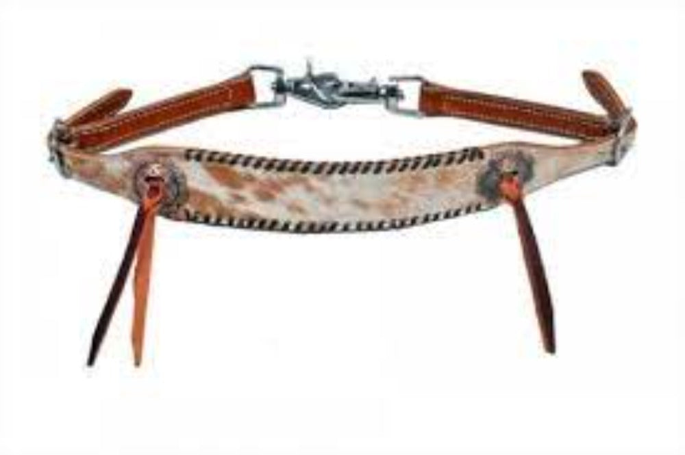 Adjustable Hair-On Cowhide Leather Wither Strap