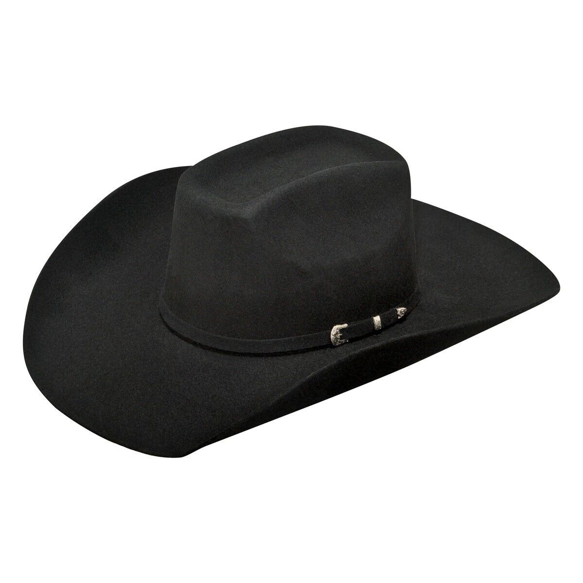 Ariat Black 2X Wool Cowboy Hat w/ Brick top