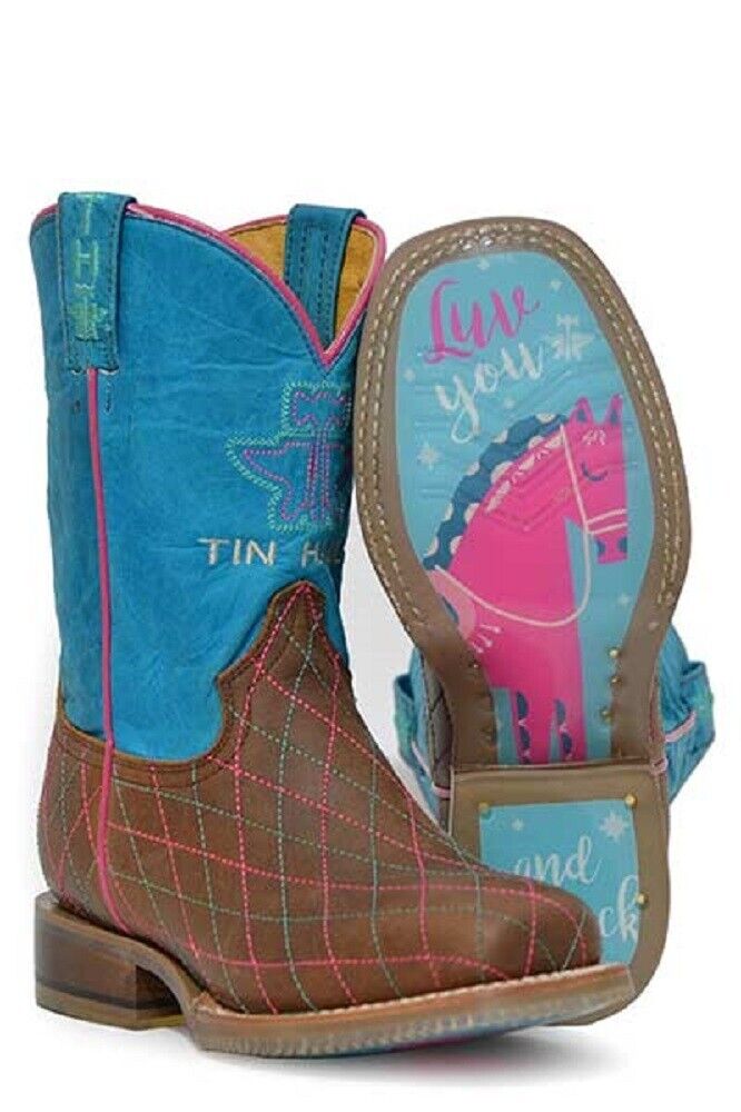 Tin Haul Girl's Youth 'Hearts & Colts' Western Cowgirl Boots