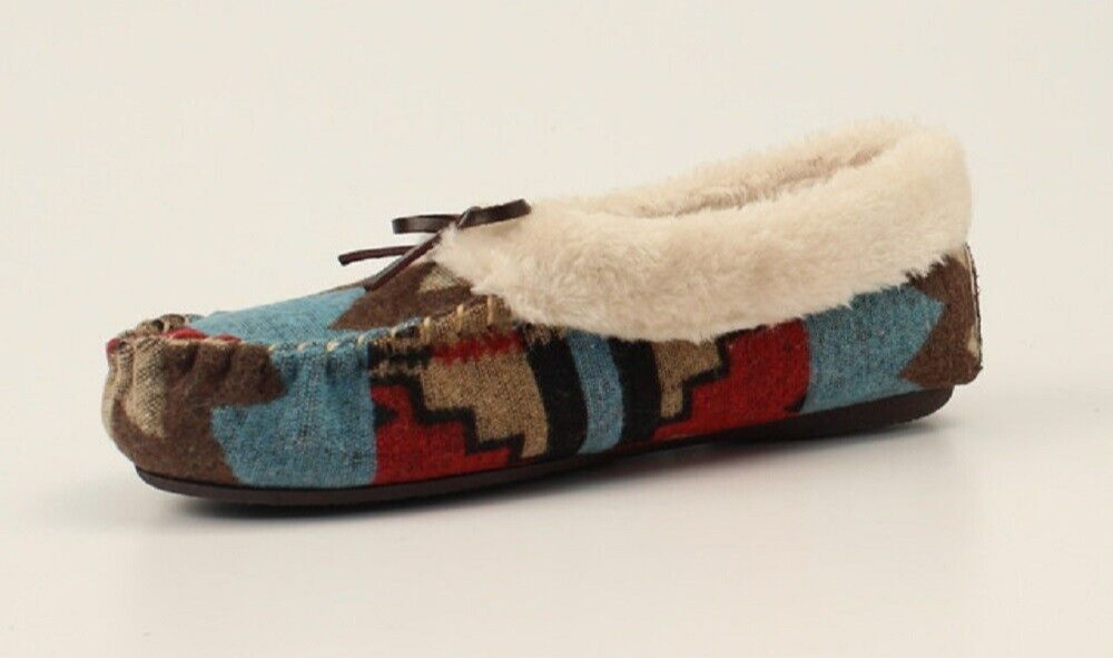 Women s Blazin Roxx Aztec design ARIA MOCCASINS SLIPPERS
