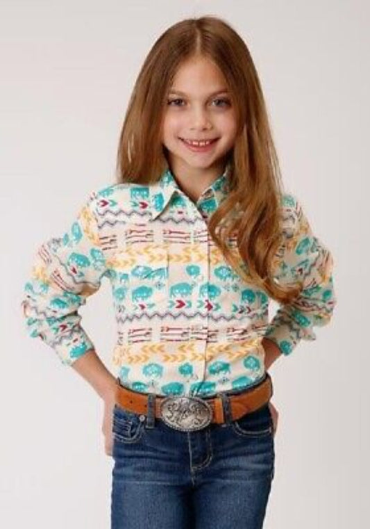 Girl's Roper Buffalo Roam Western Shirt