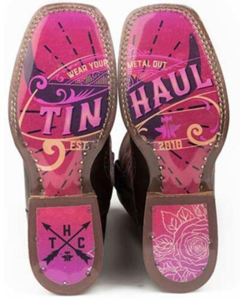 Tin Haul Women's Bullheaded Western Boot Broad Square Toe