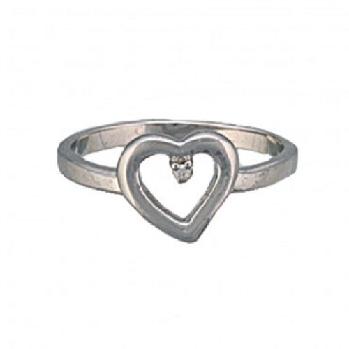 Montana Silversmiths Sterling Silver 'Heart Set On You' Crystal Ring
