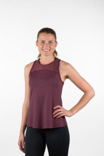 Horze brand Women's BURGUNDY 'EMMA' SPORT TANK TOP shirt Racer back