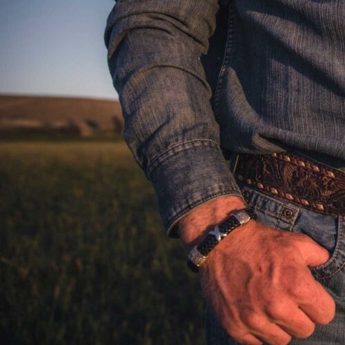Montana Silversmiths Strength Multiplied Leather Bracelet