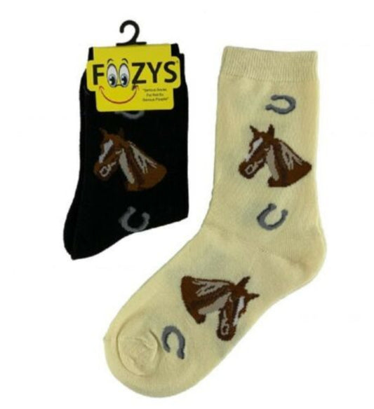 Foozys' Horse Head & Horseshoes Boot Socks