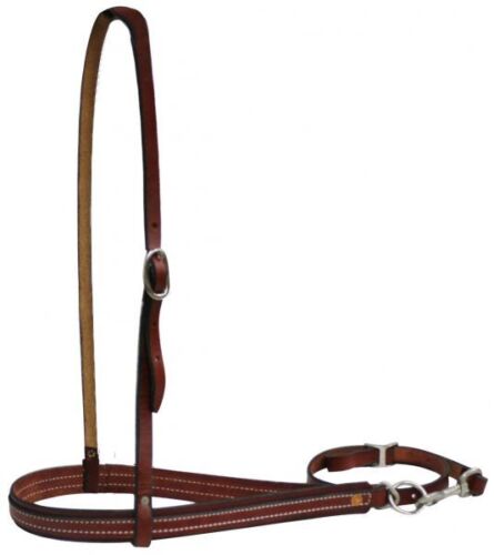 Heavy Leather Noseband With Removeable Tie Down Strap