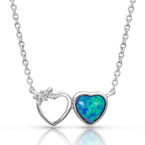 Montana Silversmiths Western Inspired Heart Necklace (Mirrored Heart)