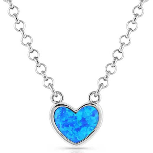 Montana Silversmiths 'HIDDEN LAKE GLACIAL POOLS' HEART NECKLACE Turquoise