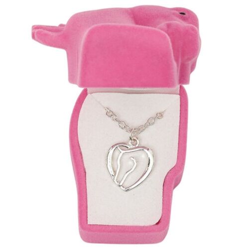 HORSE HEAD INSIDE A HEART DESIGN NECKLACE w/ Adjustable chain