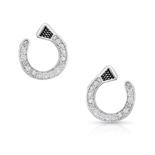 Montana Silversmiths STAR LIGHTS HORSESHOE NAIL EARRINGS