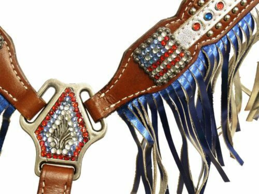 American Fringe Bridle Breast Collar Set