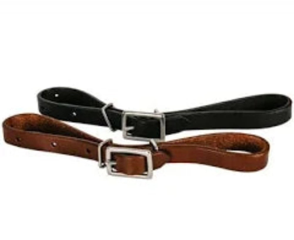 Adjustable All Leather Curb Strap w/ 5 hole adjustments